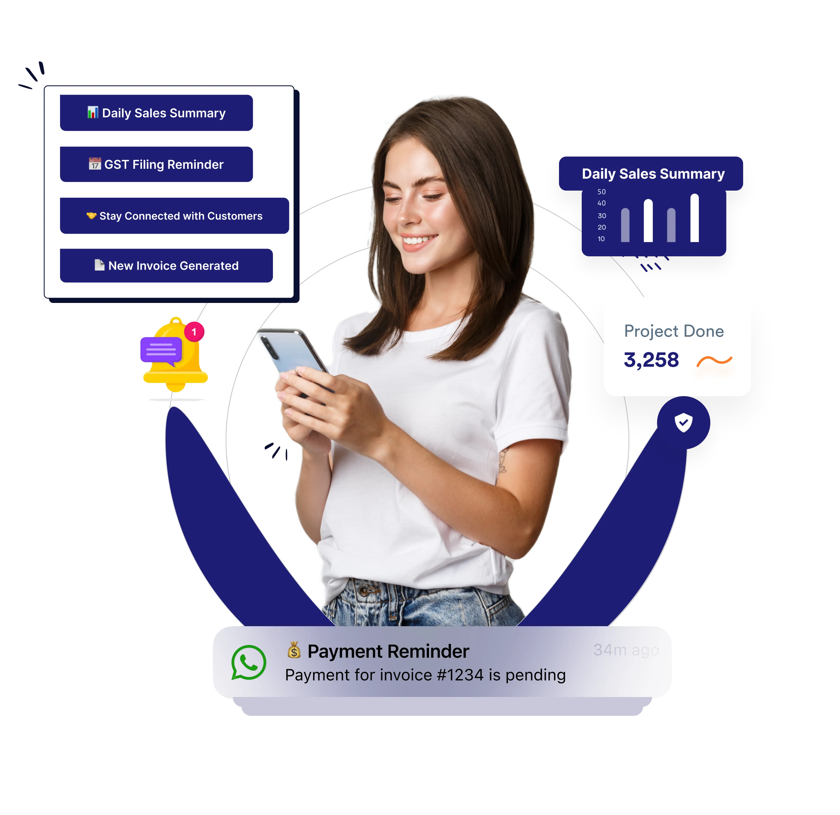 et Pack dashboard showing key features like managing repair jobs, worker assignment, and inventory control in a symbolic and accessible way.
